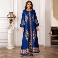 Robe longue ethnique pour femmes musulmanes, longueur cheville, manches longues, personnalisable ODM, légère et respirante en polyester, pour mariage et usage quotidien