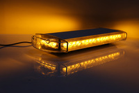 Luz de Advertencia de Alta Potencia para Techo de Auto BIAOCHI, Lámpara Estroboscópica de Emergencia, Barra de Luz Intermitente Ámbar con Imán Potente y Accesorios, 12V 24V