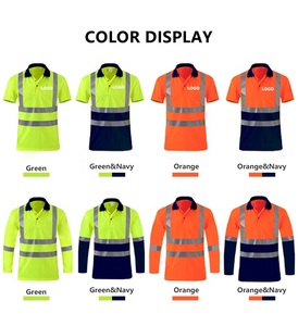 Polos de alta visibilidad personalizados Ropa DE TRABAJO reflectante de secado rápido para minería/construcción/industrial, ropa de seguridad de manga larga OEM - Product Image 4
