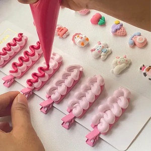 Kit <span class=keywords><strong>de</strong></span> Arte y Manualidades, Accesorios DIY, Kit <span class=keywords><strong>de</strong></span> Pegamento en <span class=keywords><strong>Crema</strong></span> para Hacer Accesorios para el Cabello, Suministros para Manualidades con Pinzas <span class=keywords><strong>de</strong></span> <span class=keywords><strong>Crema</strong></span> para Niñas - Product Image 5