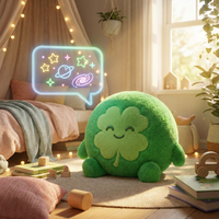 Porte-clés en peluche intelligent Green Bear ChatGPT AI TOY avec LED lumineuse variable, Q&A instantané intelligent, personnalisation en petite série