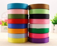 Pita Satin Poliester Berkualitas Tinggi Satu Sisi Warna Solid untuk Hiasan Hadiah Natal, Bunga Valentine, Pembungkus Bunga