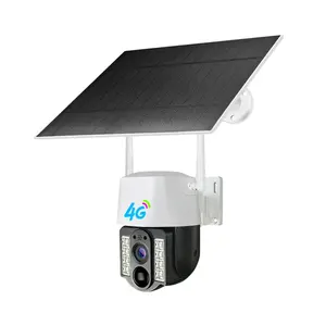 6 V380 Pro 4G מצלמה סולרית מופעלת חיצונית בטיחות עמידה למים PTZ בעלת הספק נמוך חיצוני 2MP ראיית לילה בצבע מלא