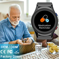 Reloj de pista inteligente L08P unisex, pantalla AMOLED, reloj despertador con control remoto 4G, rastreador de ritmo cardíaco, navegación GPS para personas mayores