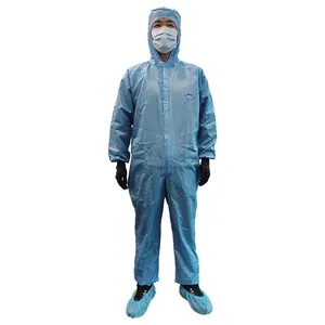 Uniforme de taller impermeable antiestático Ropa a prueba de polvo Traje de sala limpia Esd