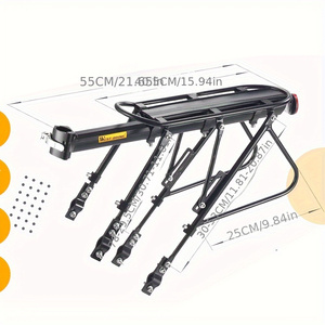 Portapacchi Posteriore Universale Regolabile per Bicicletta con Attrezzi e Riflettore - Product Image 5
