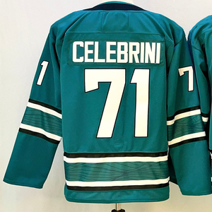 Maglie da Hockey Cucite per Uomo 71 Macklin Celebrini 72 William Eklund 77 Michael Misa 39 Logan Couture 2 Will Smith - Product Image 3