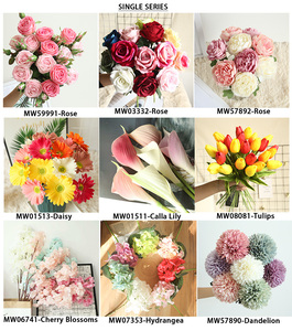 Tulipanes Artificiales Naranjas, Flores de Tulipán Artificiales de PU Individuales para Centros de Mesa, Arreglos Florales, Decoraciones de Boda - Product Image 5