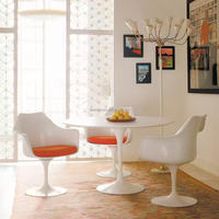 Ensemble de table à manger ovale moderne de luxe en fibre de verre blanche avec 10 chaises, plateau en marbre, durable et écologique, faible MOQ