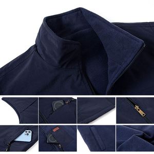 Chalecos para Hombre al por Mayor, con Logotipo Personalizado, para Invierno, Cálidos, para Exteriores, sin Mangas, de Doble Cara, de Forro Polar, para Hombres de Mediana Edad - Product Image 2