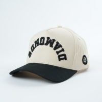 Casquette de baseball 5 panneaux en coton bicolore avec broderie 3D en relief de haute qualité, personnalisable avec logo, pour clubs de golf, toutes saisons, style snapback