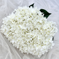 19 Couleurs 7 Têtes Grand Hortensia Hortensia Fleur Artificielle en Soie pour Décoration de Mariage