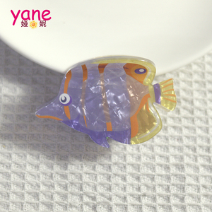 Pinzas de Pelo Acrílicas con Forma de Peces Tropicales <span class=keywords><strong>para</strong></span> Niñas, Accesorios de Pelo Coloridos con Animales Marinos <span class=keywords><strong>para</strong></span> un Estilo Veraniego de Playa - Product Image 4
