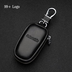 Housse de Clé de Voiture Personnalisée avec Logo 3D, Étui en Cuir à Fermeture Éclair, <span class=keywords><strong>Porte</strong></span>-clés, Pochette ou Portefeuille pour Tous Accessoires de Voiture - Product Image 2