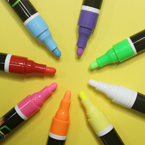 Pennarelli per lavagna durevoli a <span class=keywords><strong>8</strong></span> colori a secco e a umido-24 etichette, punte reversibili-per bambini, finestrini, vetri per auto - Product Image 4