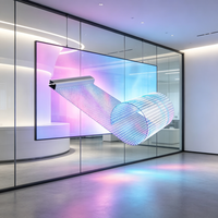Film LED flexible auto-adhésif P60-60, affichage LED en cristal à haute transmission pour la publicité sur les façades de bâtiments