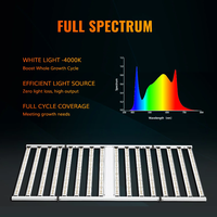 Lampu LED Grow Light Spektrum Cahaya Efisien 16 Bar, Dapat Diredupkan, 1600w, 7 Kaki, untuk Semua Jenis Tanaman