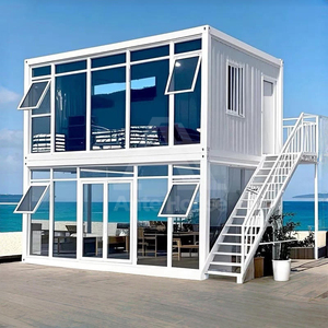 Casa Prefabricada Certificada en Australia de 40 Pies, Compra en Fábrica China, Casa Contenedor de Envío, Villa Portátil de Acero con Solárium y Paredes de Cristal - Product Image 3