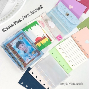 Bestseller – Étui pour agenda A6 A7 M5, style identique, en PVC transparent, pochette rectangulaire à trois volets, double boucle, pour feuilles mobiles - Product Image 3