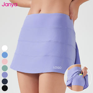 Janya女式二合一健身运动服透气快干高尔夫瑜伽裙迷你百褶网球裙带安全短裤 - Product Image 3