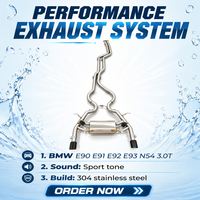 Échappement Catback Valvetronic Airon Performance pour BMW 335i E90/E91/E92/E93 N54 3.0T 2004-2013, silencieux sport au son profond