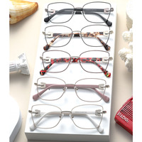 Gafas de Metal con Laminación de Diamantes para Mujer, Modelo MQ5529A, Moda 2026, Venta al Por Mayor, Logotipo Personalizado, Monturas Ópticas
