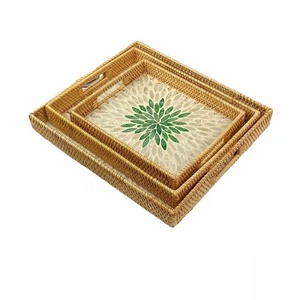 Bộ Đồ Ăn Phòng Khách Để Bàn Bán Sỉ Sang Trọng Ba Món Hình Chữ Nhật Khay Đựng Thức Ăn Khô Trái Cây Đồ Ăn Vặt - Product Image 5