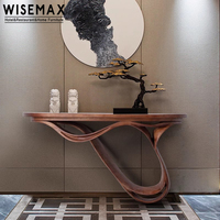 Meubles WISEMAX, meubles créatifs pour couloir, forme unique, élégante table console en bois de peuplier massif naturel pour hôtel, salon