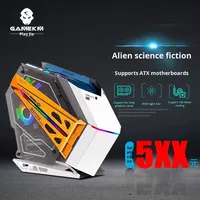 Soul Battleship Alien Mid Tower ATX Gaming Computer Case avec panneau latéral transparent et 240 refroidissement par eau