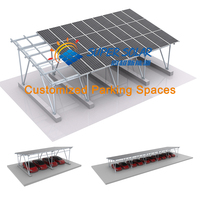 Structure de stationnement solaire photovoltaïque Super Solar Green Energy avec surface anodisée, résistance au vent 60 m/s, résistance à la neige 1,4 kN/m2
