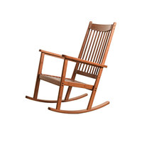 Fauteuil à bascule moderne minimaliste en bambou, chaise longue rembourrée pour salon, petit appartement, mobilier de maison