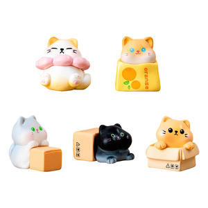Miniature 3D Décoration Résine Statue Fabricant Dessin Animé <span class=keywords><strong>chat</strong></span> Animaux Jouets pour Enfants Petite Figurine En Vrac Décoration ou Diy Art - Product Image 1