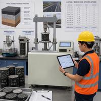 Automatic High Precision Uniaxial Compression Testing Machine Pavement Material Strength Tester UCS for Laboratory Equipment