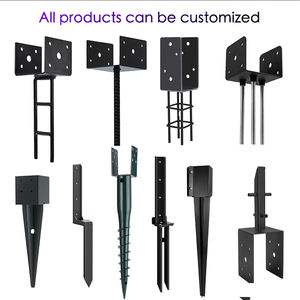 قاعدة تثبيت على شكل حرف U لأعمدة السياج، قاعدة تثبيت خرسانية لأعمدة السياج الخارجية، قاعدة لأعمدة السطح - Product Image 6