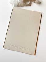 Porte-certificat de mariage de luxe, dossier souvenir en lin, couverture rigide embossée, folio A4, rangement de documents avec ruban