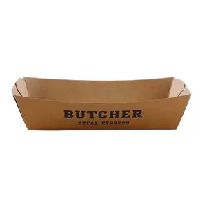 Takeaway Food Packaging Kraft Paper Box Corn Starch Food Containers Paper Box Custom Private Logo