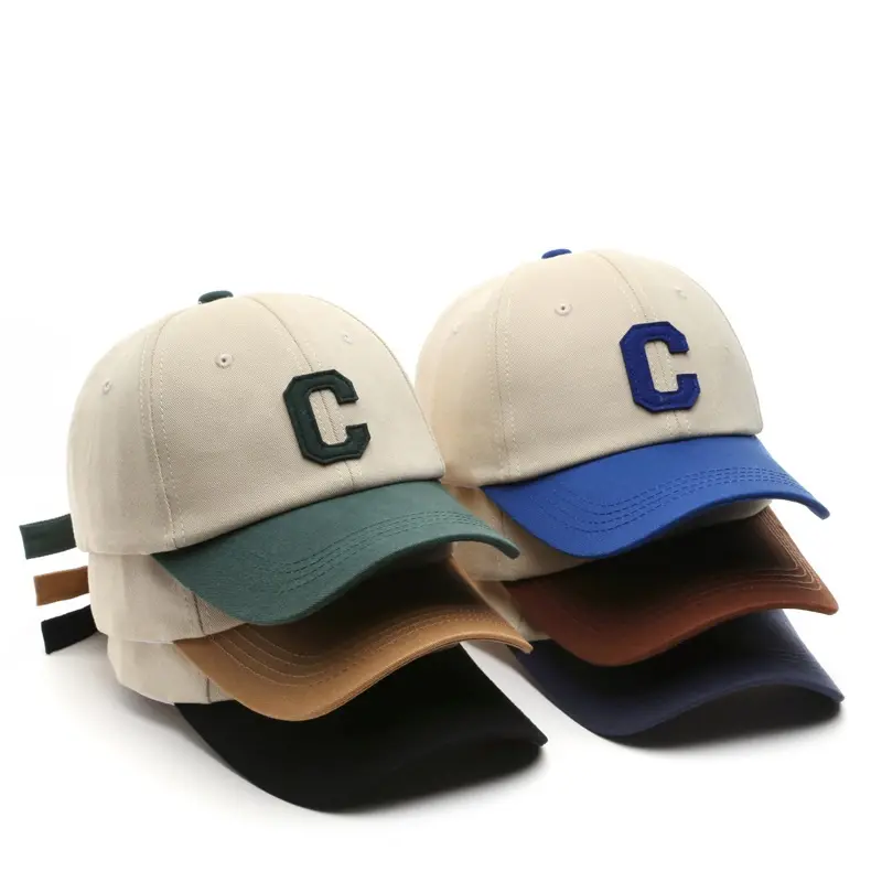 OEM özel yüksek kalite 6 Panel pamuk düz nakışlı Logo beyzbol şapkası erkekler moda boş yapılandırılmamış ayarlanabilir baba şapka