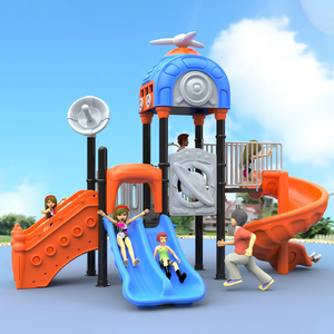 <span class=keywords><strong>Parc</strong></span> d'aventure pour enfants avec plusieurs toboggans, équipement de terrain de jeu extérieur pour la maison, le jardin et la maternelle - Product Image 2