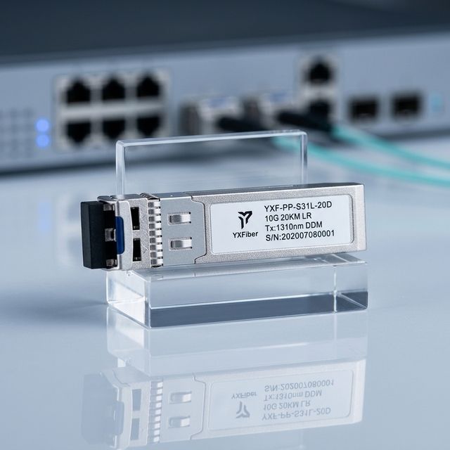 10G SFP+ Module LR 20KM 1310nm Duplex LC Multi Mode Fiber Optic Cable for 5G Telecommunication Data Center