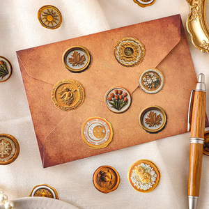 ชุดสติ้กเกอร์อายุ40ชิ้น/แพ็คสไตล์วินเทจแบบระบายสีเพลิงทำมือสำหรับตกแต่งแบบ DIY สติกเกอร์ซองจดหมาย - Product Image 4