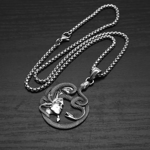 Medusa Gorgon testa di serpente ciondolo greco con oro placcato 18K in acciaio inossidabile collane di gioielli per donne uomo marchio all'ingrosso - Product Image 3