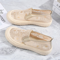 Nouvelles Chaussures Décontractées Simples en Toile Respirante à Paillettes et Strass Couleur Unie pour Femmes 2026