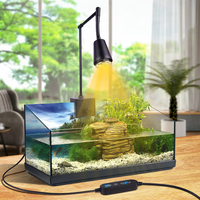 Lampe solaire pour reptiles à spectre complet avec support UVA UVB 3.0 E27 Lampe chauffante à ampoule réglable Tortue Lézards Basking Spot Light