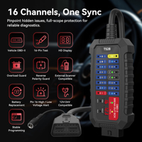 Boîtier de diagnostic OBD2 T528, testeur de circuit intelligent CAN Bus, détecteur de tension numérique LED 16 broches pour diagnostic et réparation automobile et camion