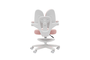 Siège rehausseur enfant blanc à double dossier, pliable, <span class=keywords><strong>pivotant</strong></span>, en plastique, avec accoudoirs double couche et repose-pieds fixe - Product Image 5