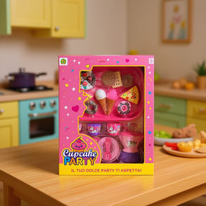 Ensemble de jouets en plastique pour fête de cupcakes 43x34x8 cm pour filles, cuisine de jeu amusante - Product Image 1