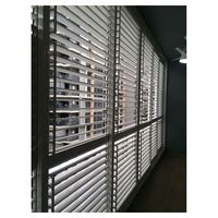 Leises Aluminium-Lamellenfenster mit Argonfüllung und Dreifachverglasung aus Eisenarmem Glas für den Garten