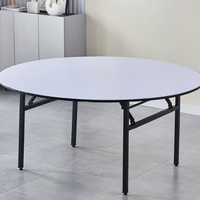 Ventes chaudes, prix bas, table pliante ronde en fer de 180 cm pour restaurant, banquet en plein air