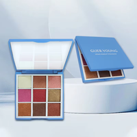Palette d'ombres à paupières de 9 couleurs de maquillage de marque privée OEM \ ODM Ensemble d'ombres à paupières imperméables pour femmes Vente en gros d'usine de cosmétiques