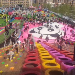 Aire de jeux extérieure arc-en-ciel coloré Slidel enfants/adultes paysage patinage à roulettes équipement d'amusement non alimenté - Product Image 2